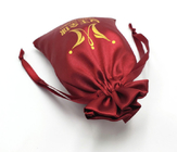 10x15cm Zak van het de Zak de Promotie Rode Satijn van Juwelendrawstring met Logo Fabric Drawstring Gift Bags