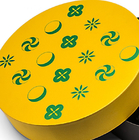 Geurloze Silkscreen-Cirkel om Kartondoos met Deksel en Plastic Tussenvoegsels