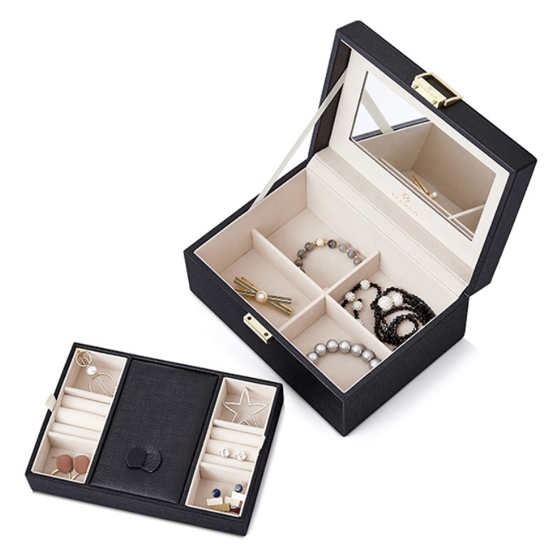 De Juwelendoos van Silkscreenlogo leather gift box leather met Slot